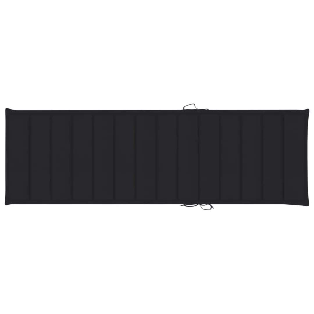 Sonnenliegen-auflage Schwarz 200x60x4 Cm Stoff günstig online kaufen