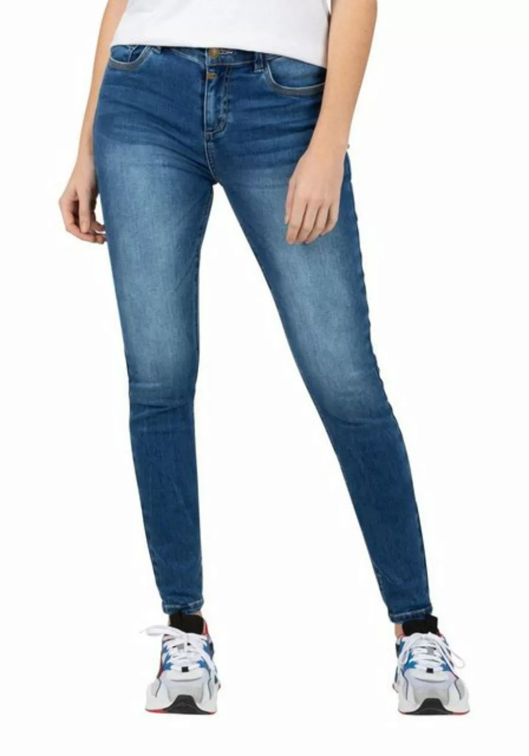 TIMEZONE Damen Jeans TIGHT ALEENATZ WOMANSHAPE - Tight Fit - Blau - Glow Bl günstig online kaufen
