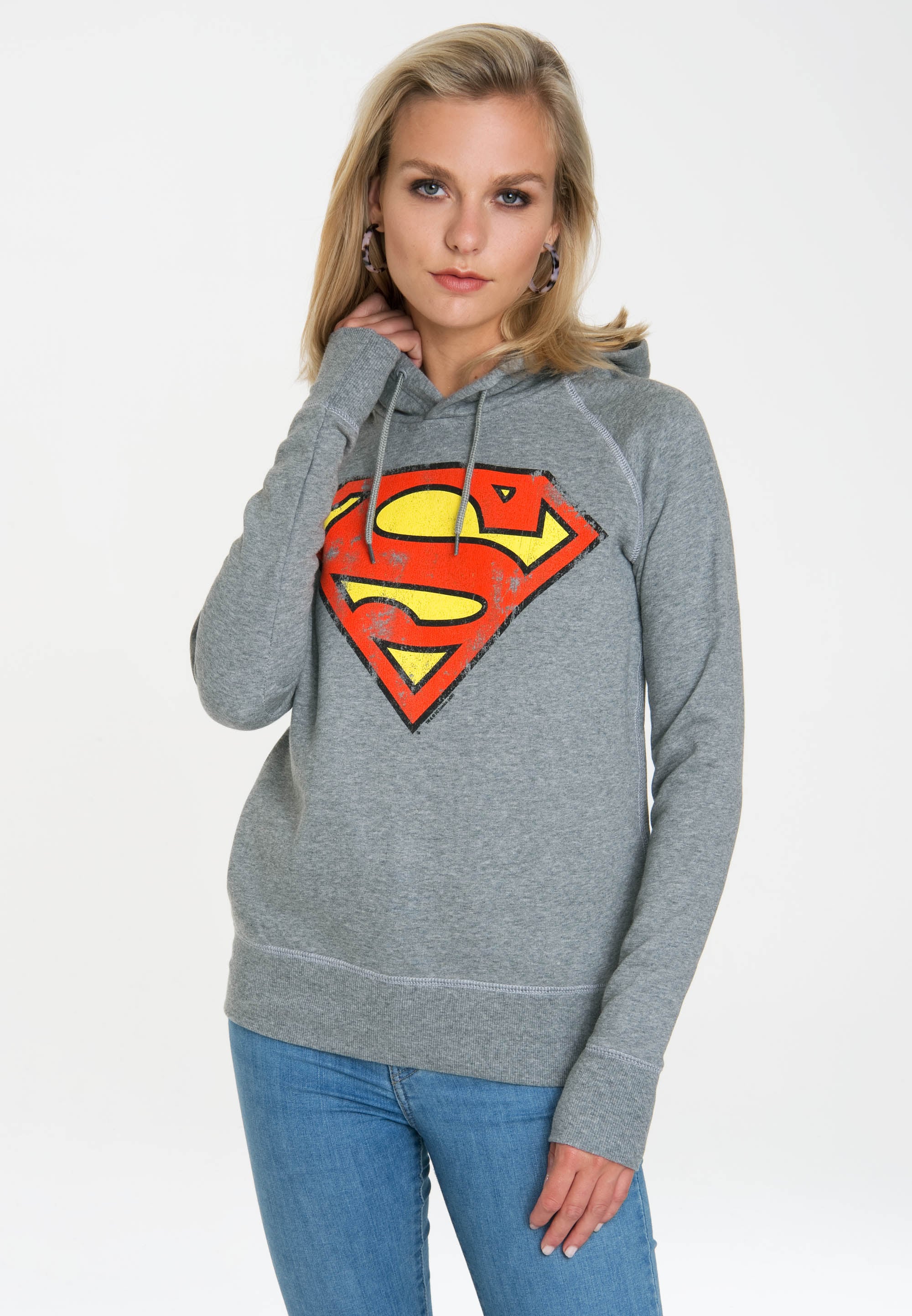 LOGOSHIRT Kapuzensweatshirt "DC - Superman Logo", mit Superhelden-Print günstig online kaufen