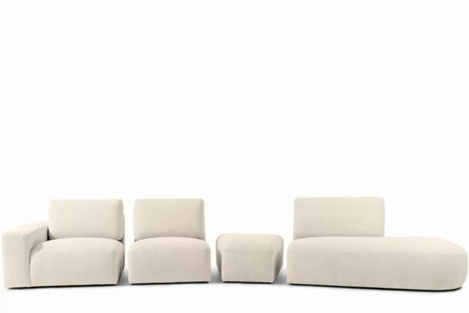 KONSIMO® Ecksofa ZUCCO Ecksofa rechts, 4 Teile, hergestellt in der EU günstig online kaufen