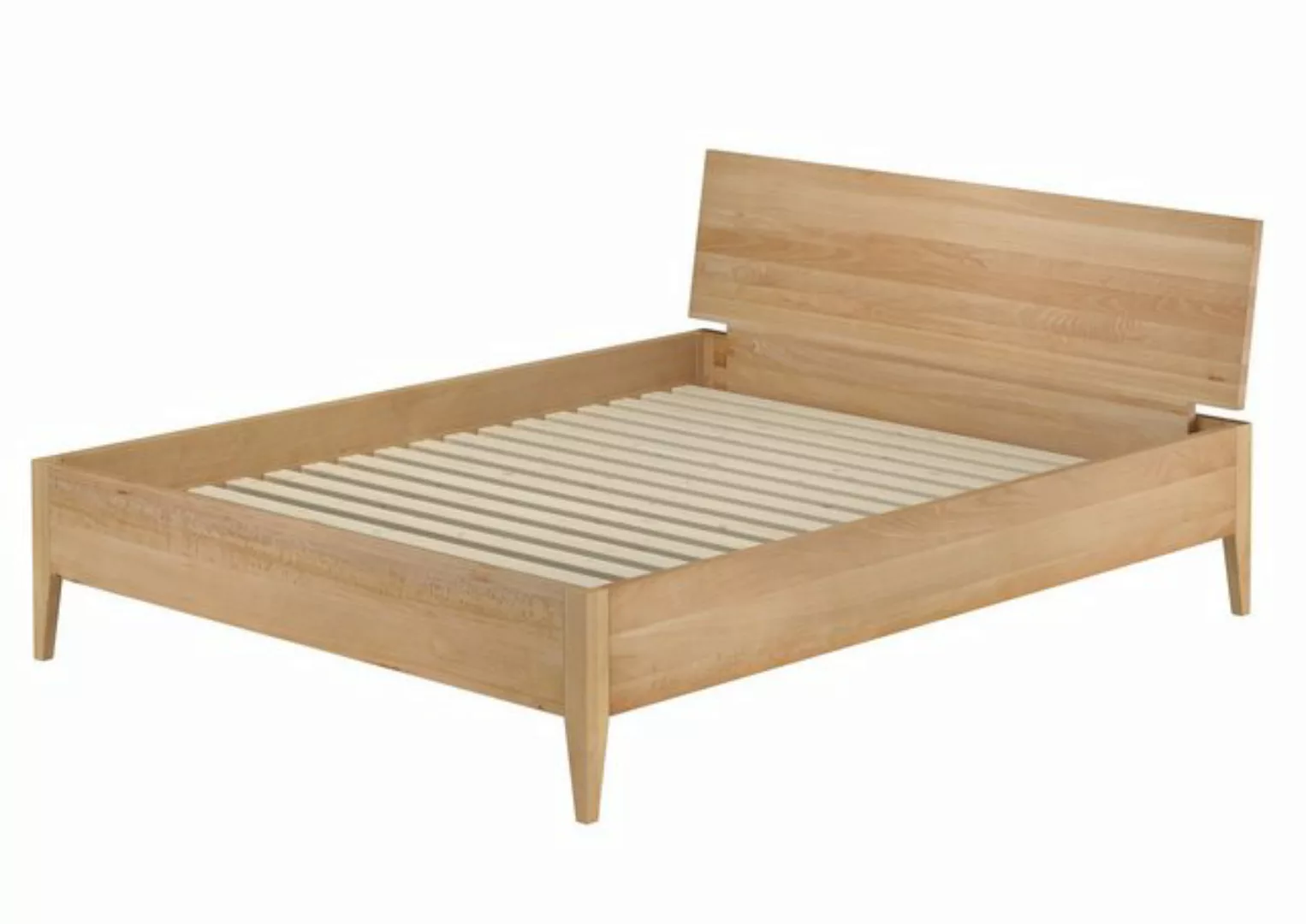 ERST-HOLZ Bett Doppelbett metallfrei 160x200 massives Buchenholz konische F günstig online kaufen