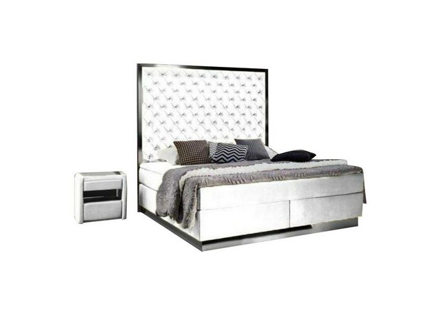 Xlmoebel Bett Boxspringbett aus Stoff, Chesterfield Design, Schlafzimmer Mö günstig online kaufen