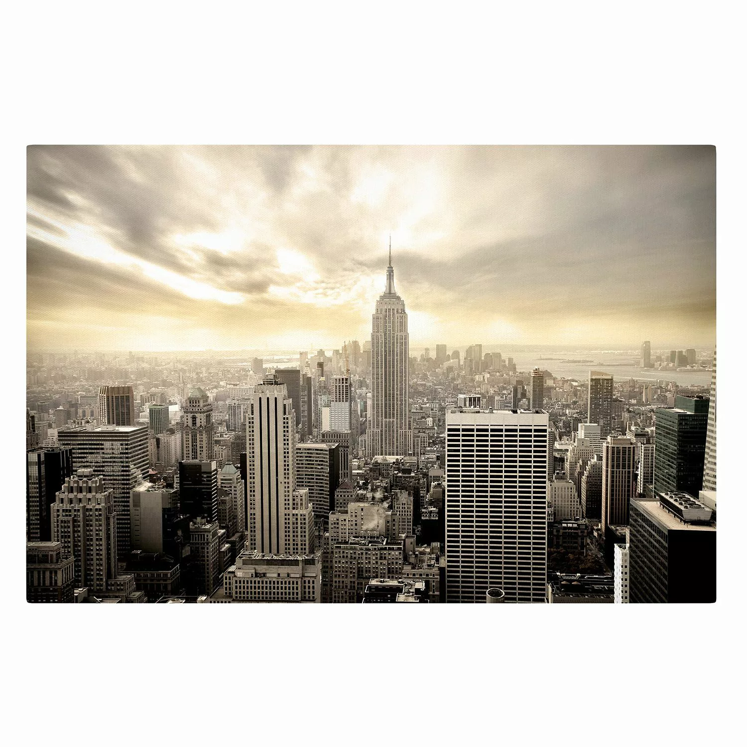 Leinwandbild New York - Querformat Manhattan Dawn günstig online kaufen