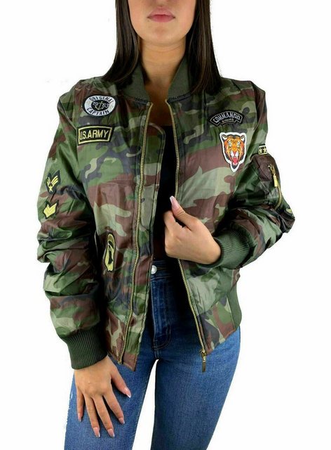 Worldclassca Bomberjacke Worldclassca Damen Bomber Jacke mit Army Militär C günstig online kaufen