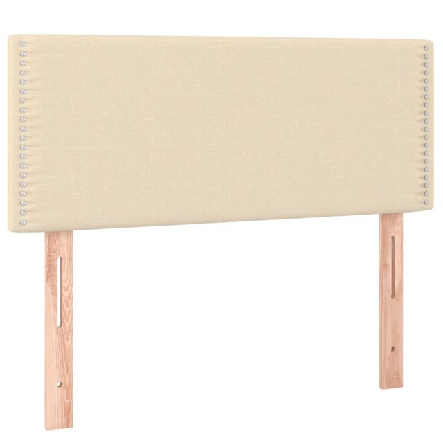 vidaXL Bett, Kopfteil Creme 100x5x78/88 cm Stoff günstig online kaufen