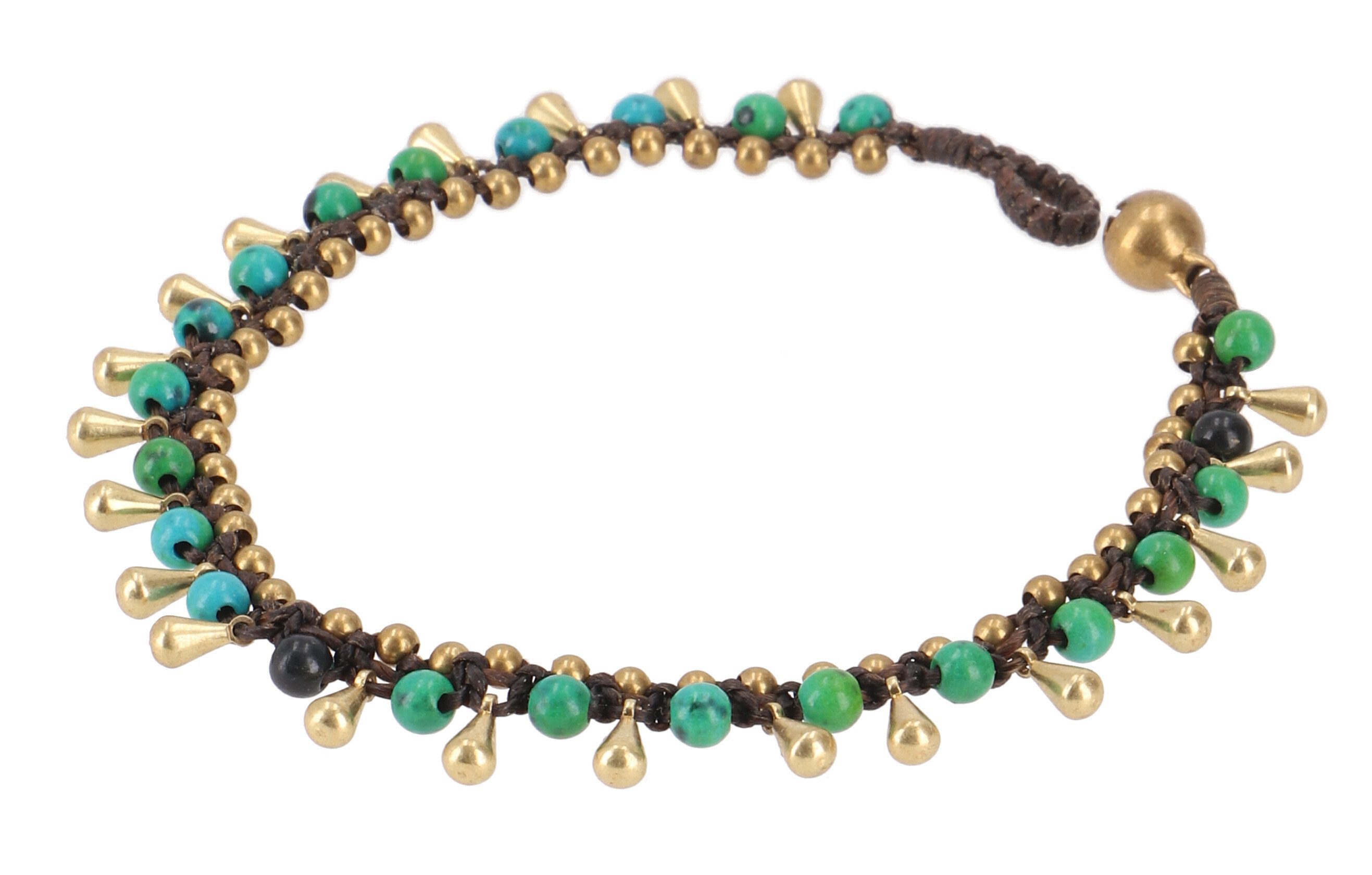 Guru-Shop Fußkette Fußkette Makramee mit Glöckchen, günstig online kaufen