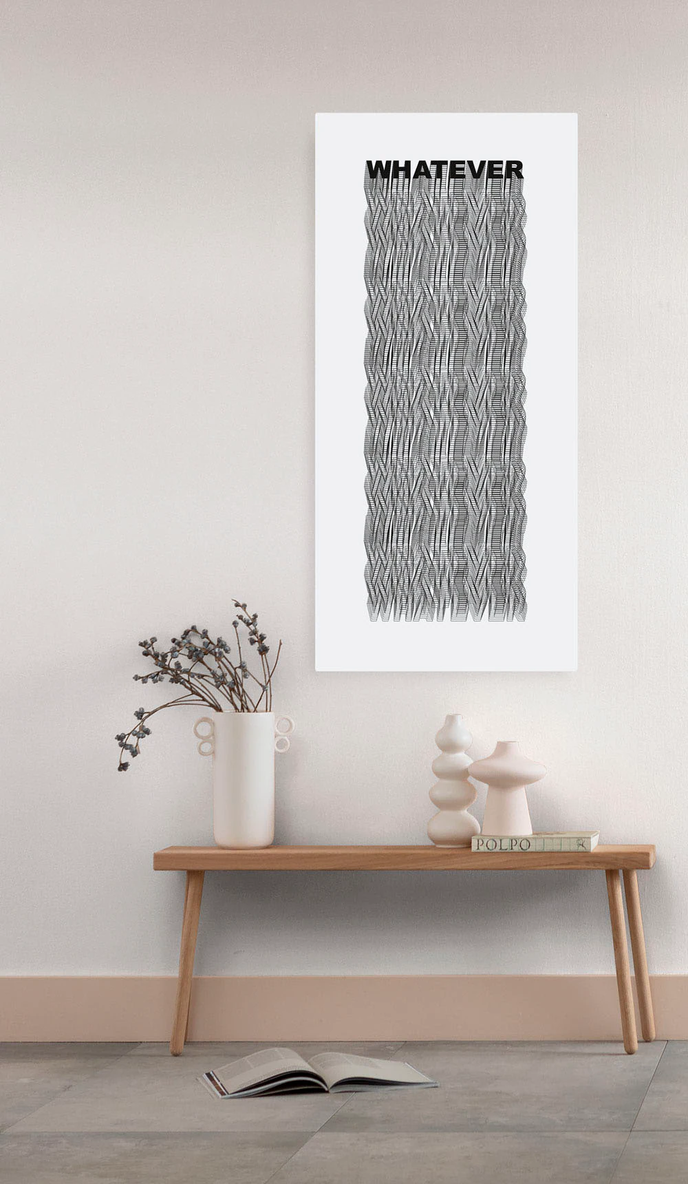 Komar Leinwandbild "Typo Whatever - Größe 40 x 90 cm", Natur, (1 St.), Keil günstig online kaufen