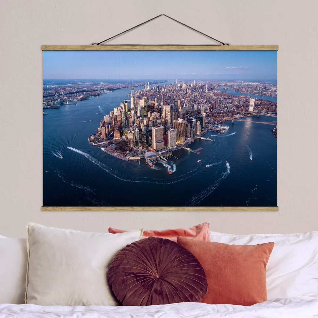 Stoffbild mit Posterleisten Big City Life günstig online kaufen