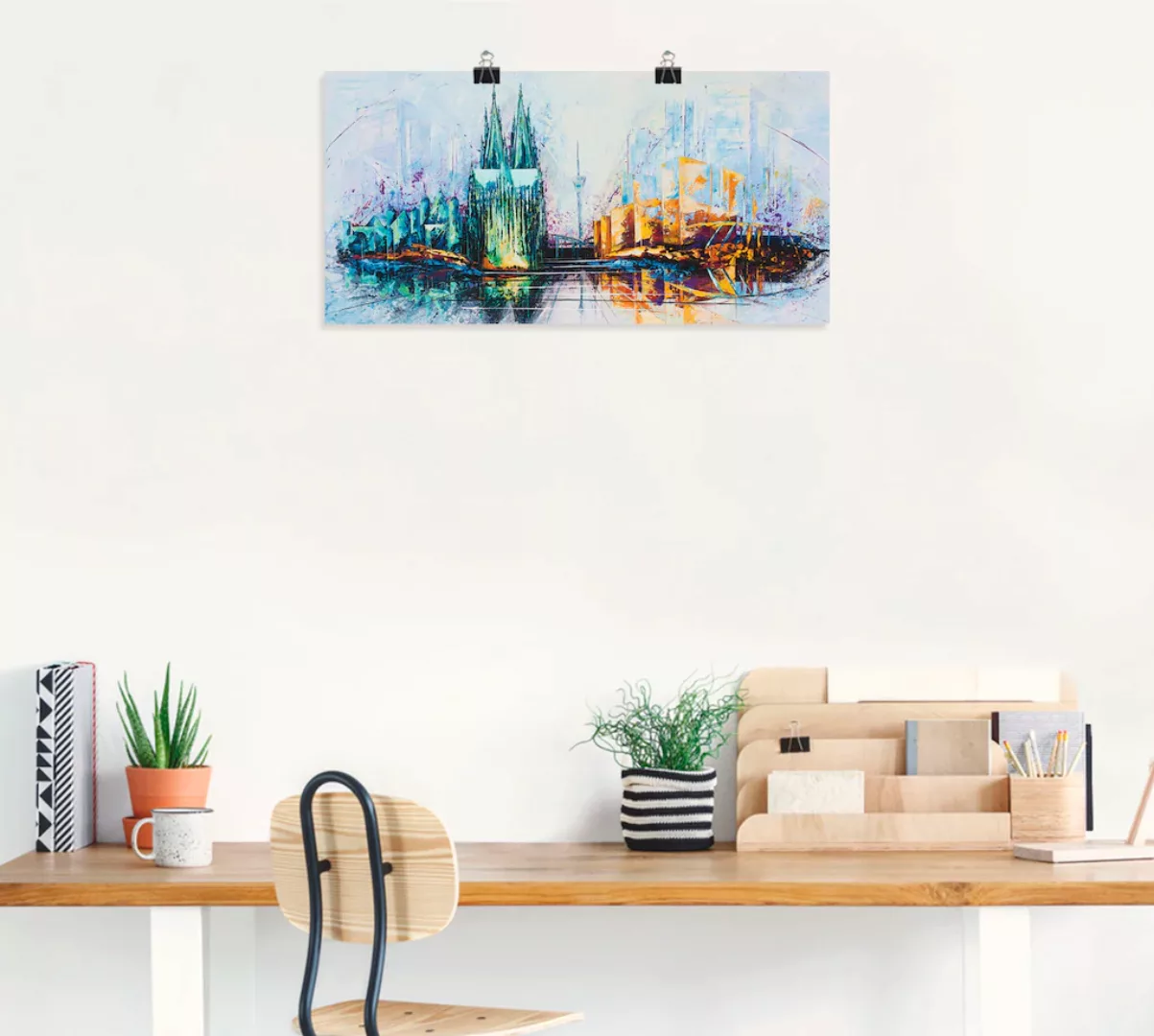 Artland Poster "Kölner Dom Skyline 6", Deutschland, (1 St.), als Alubild, L günstig online kaufen