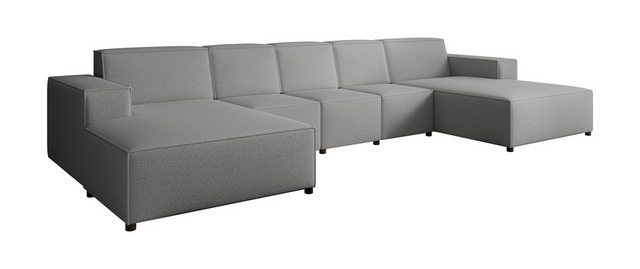 Beautysofa Ecksofa PEDRO U XL, breite Ottomane, Freistehendes Möbel günstig online kaufen