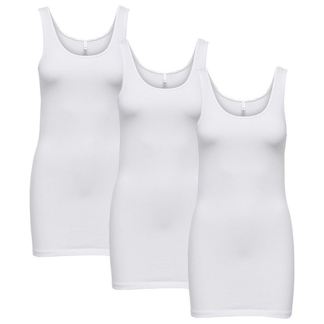 ONLY Tanktop ONLY 3er Pack Damen Top Live Love Long Basic Tank Tops günstig online kaufen