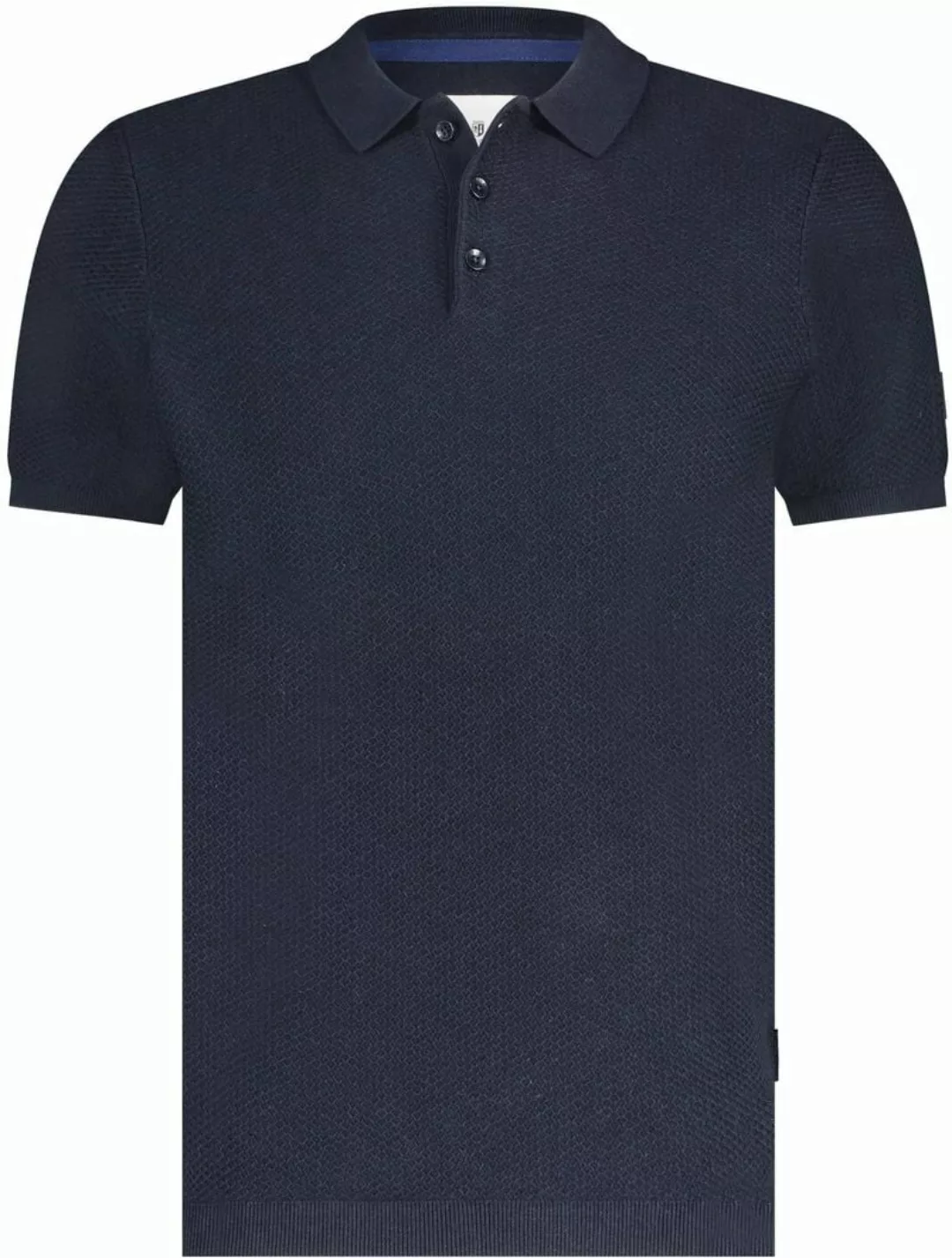 State Of Art Knitted Poloshirt Navy - Größe XXL günstig online kaufen