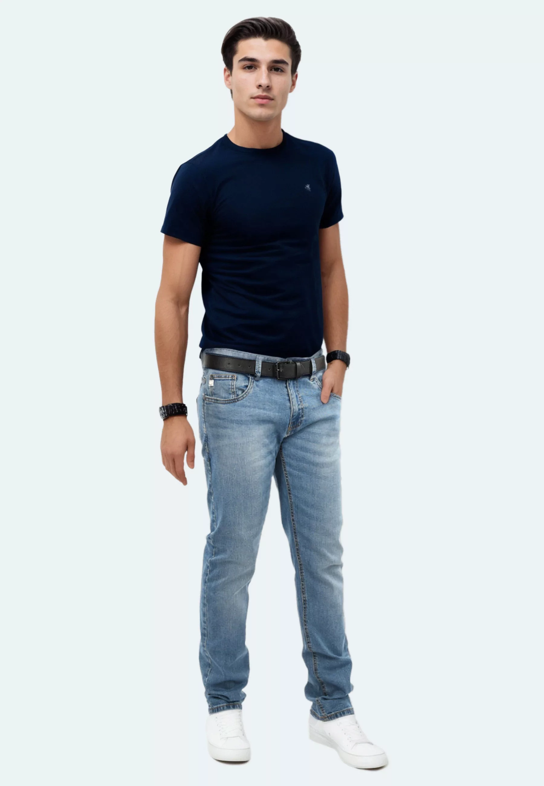 Indicode Regular-fit-Jeans Ingianluca Stretch mit Elasthan günstig online kaufen