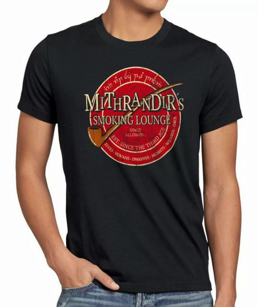 style3 Print-Shirt Herren T-Shirt Mithrandir Smoking Herr Auenland der mord günstig online kaufen