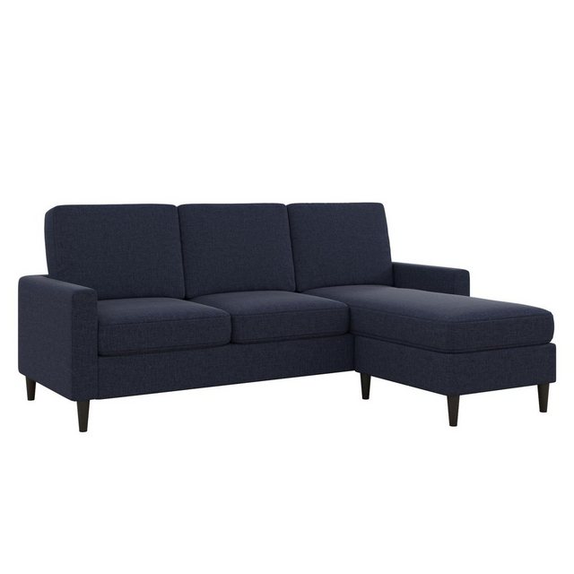 loft24 Ecksofa Kaci, 3-Sitzer Couch mit Recamiere, Stoffbezug, Breite ca. 2 günstig online kaufen