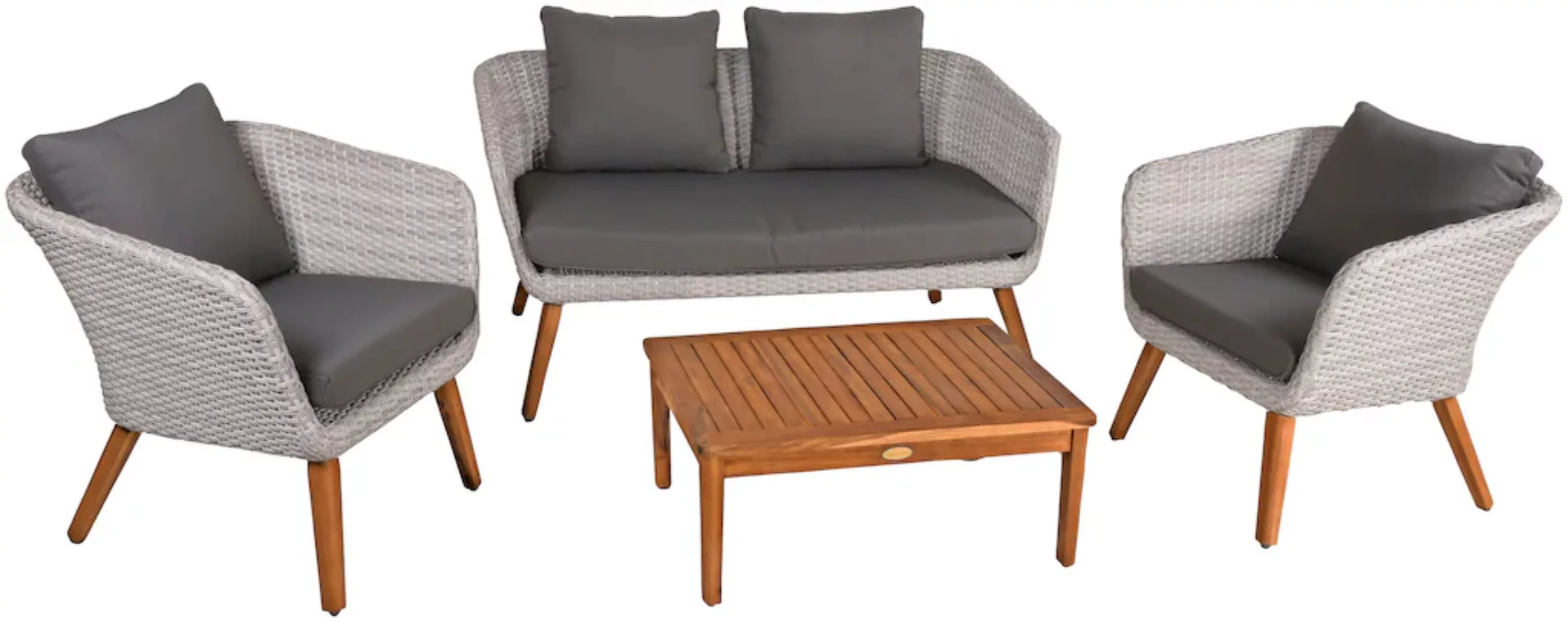 Garden Pleasure Gartenlounge-Set "ARONA", (7 tlg.), inkl. Rückenkissen günstig online kaufen