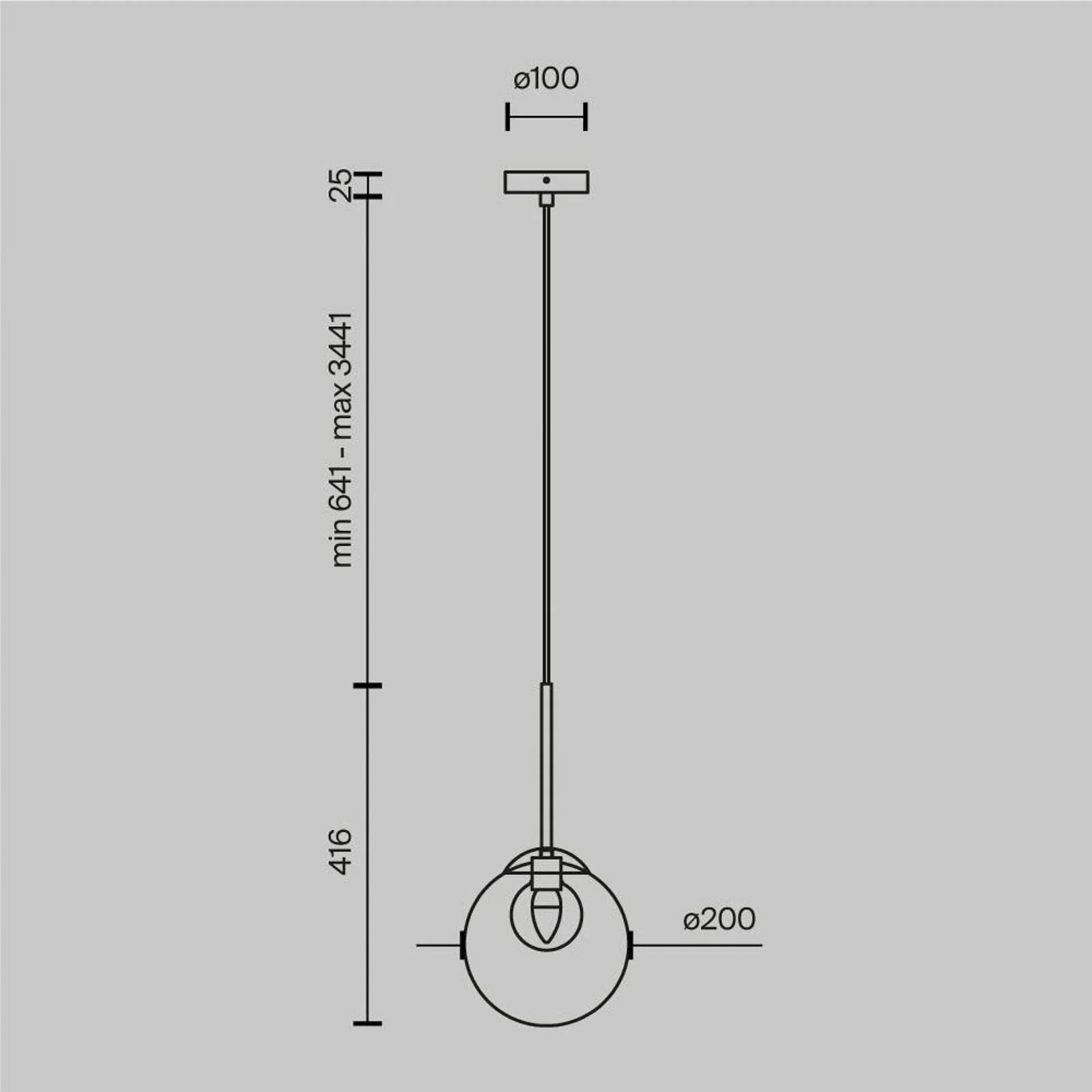 Maytoni Hängeleuchte Basic form, klar/gold, 1-flammig, Glas günstig online kaufen