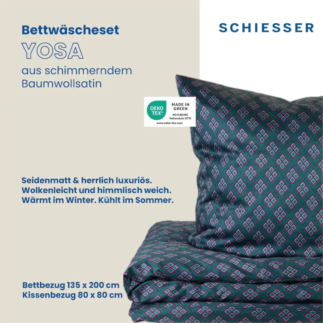 Schiesser Wendebettwäsche »Yosa«, (2 tlg.), Grafische Muster günstig online kaufen