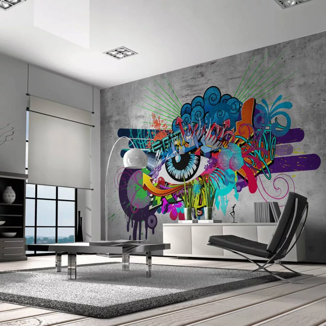 Selbstklebende Fototapete - Graffiti eye günstig online kaufen
