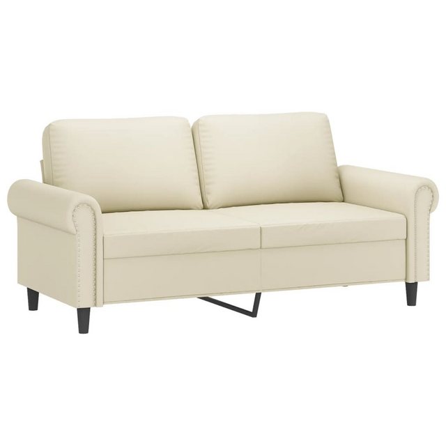 vidaXL Sofa, 2-Sitzer-Sofa Creme 140 cm Kunstleder günstig online kaufen