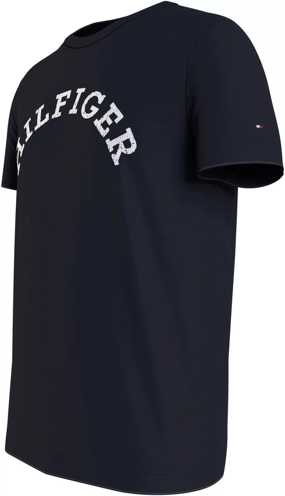 Tommy Hilfiger T-Shirt HILFIGER ARCHED TEE mit gebrochenem Markenprint günstig online kaufen