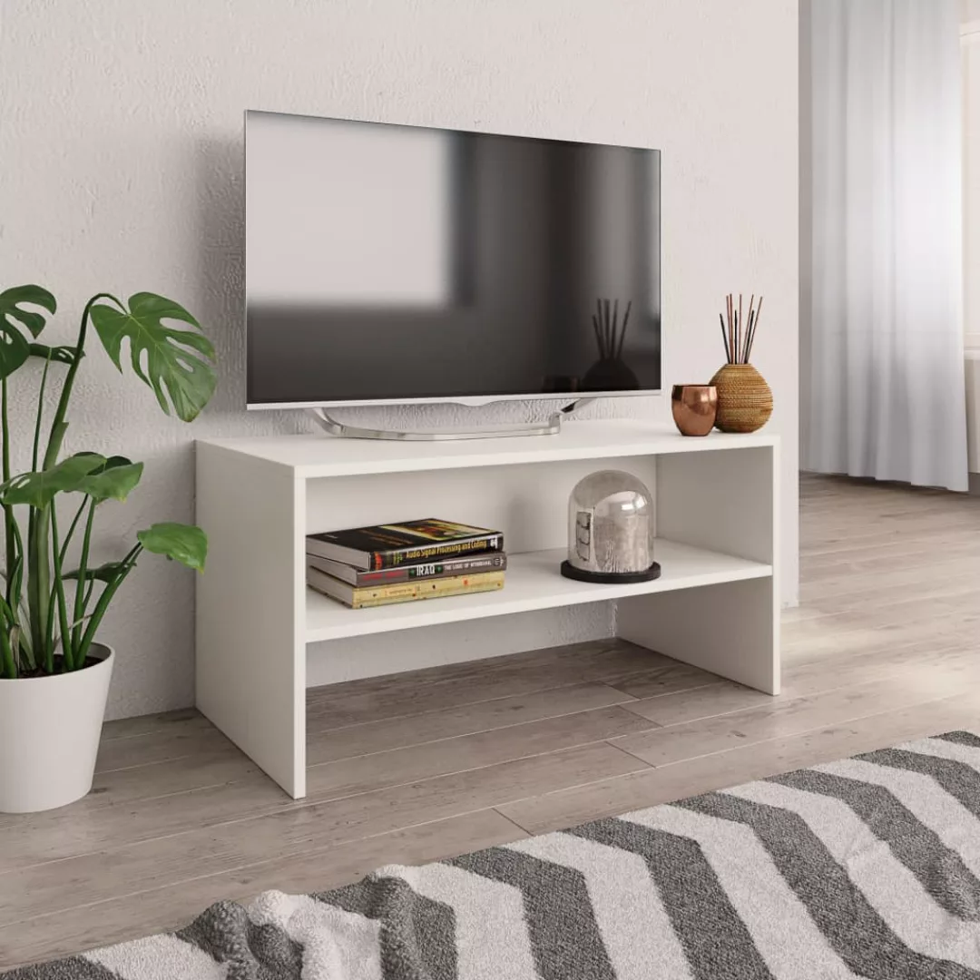 vidaXL TV-Schrank TV-Schrank Weiß 80 x 40 x 40 cm Spanplatte Lowboard günstig online kaufen