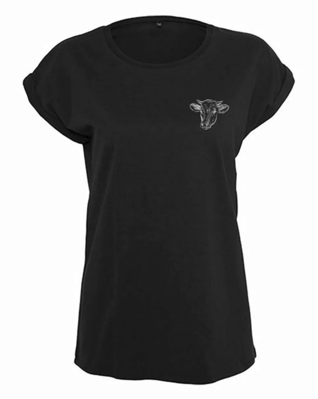 Baddery Print-Shirt Damen T-Shirt - Almstolz - Kuh Shirt Bäuerin Cowgirl (L günstig online kaufen