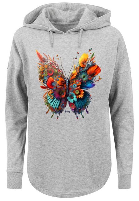 F4NT4STIC Kapuzenpullover Schmetterling Blumen Oversize Hoodie Print günstig online kaufen