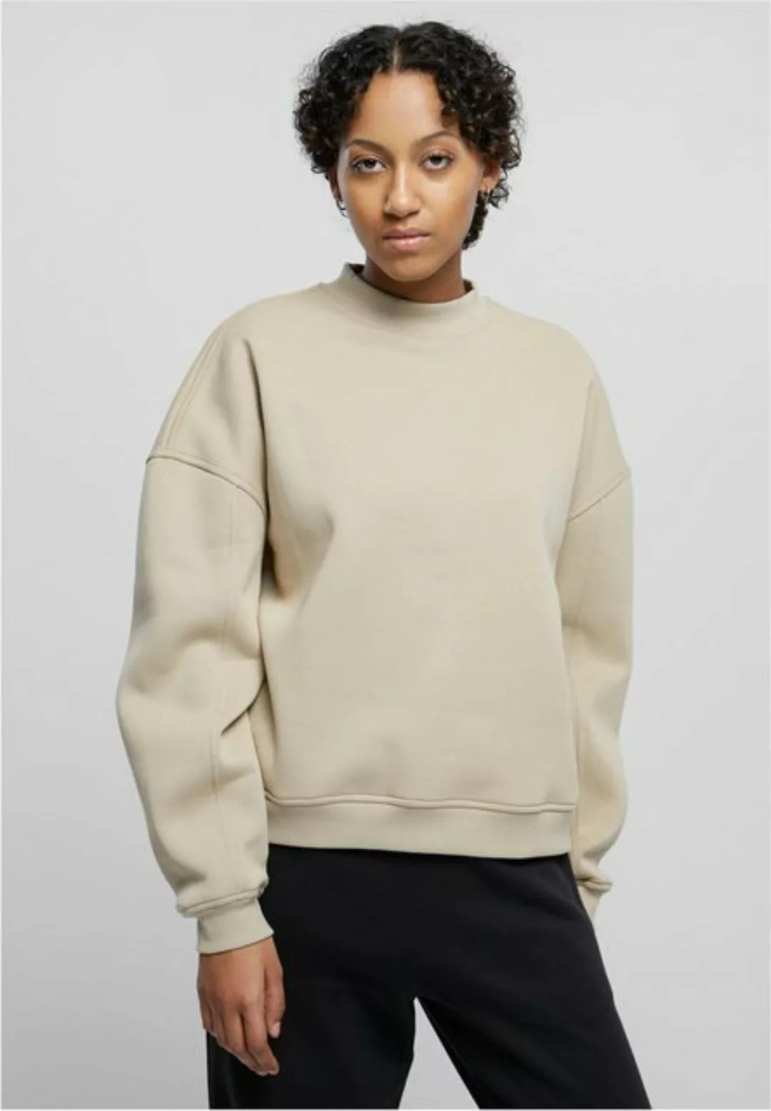 URBAN CLASSICS Sweater Urban Classics Damen Ladies Oversized Organic Crewne günstig online kaufen