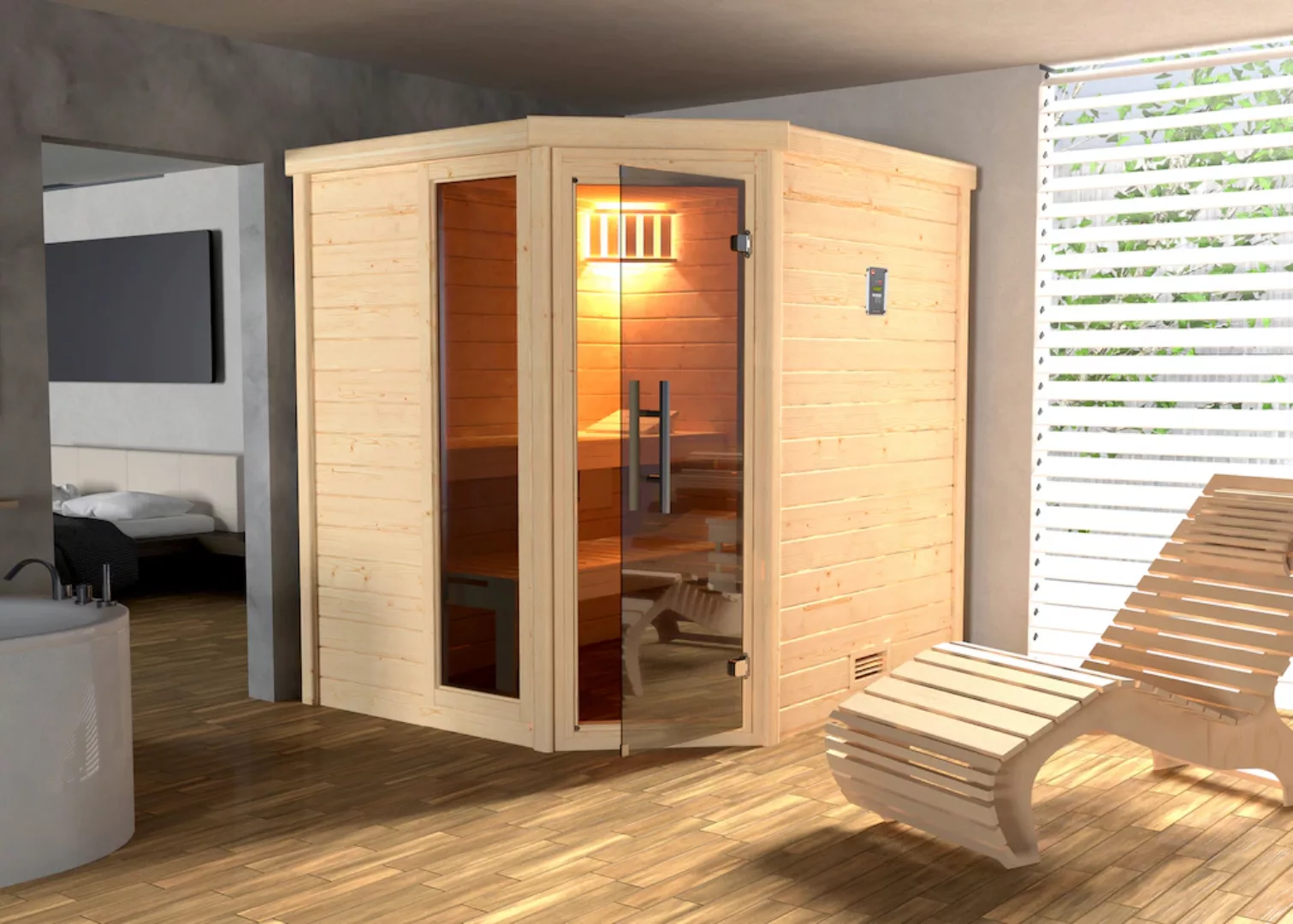 weka Sauna »Arendal 1«, 9 kW Ofen mit int. Steuerung günstig online kaufen