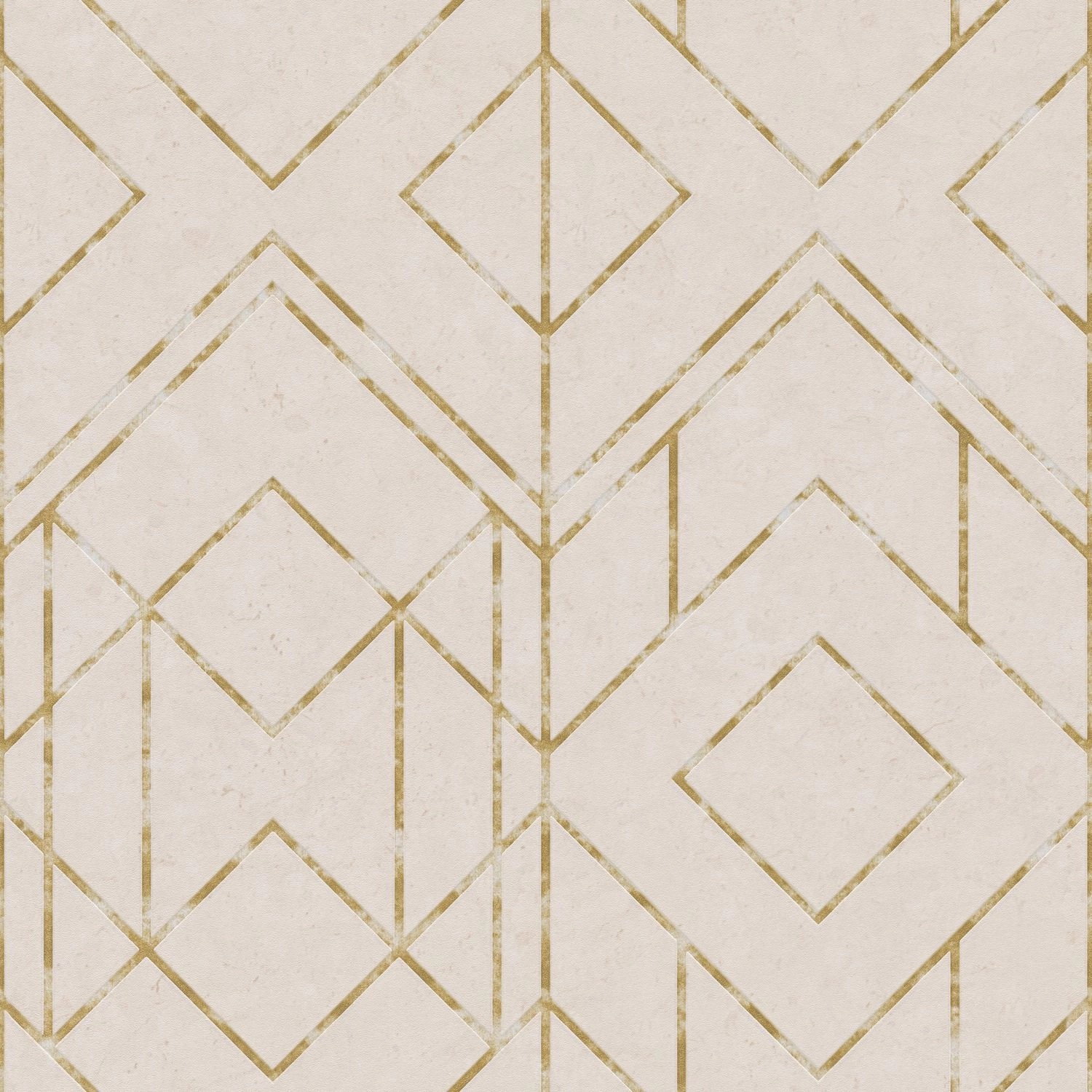 PROFHOME 378693-GU Grafik Tapete Geometrisch dezent schimmernd Weiß Gold 0, günstig online kaufen