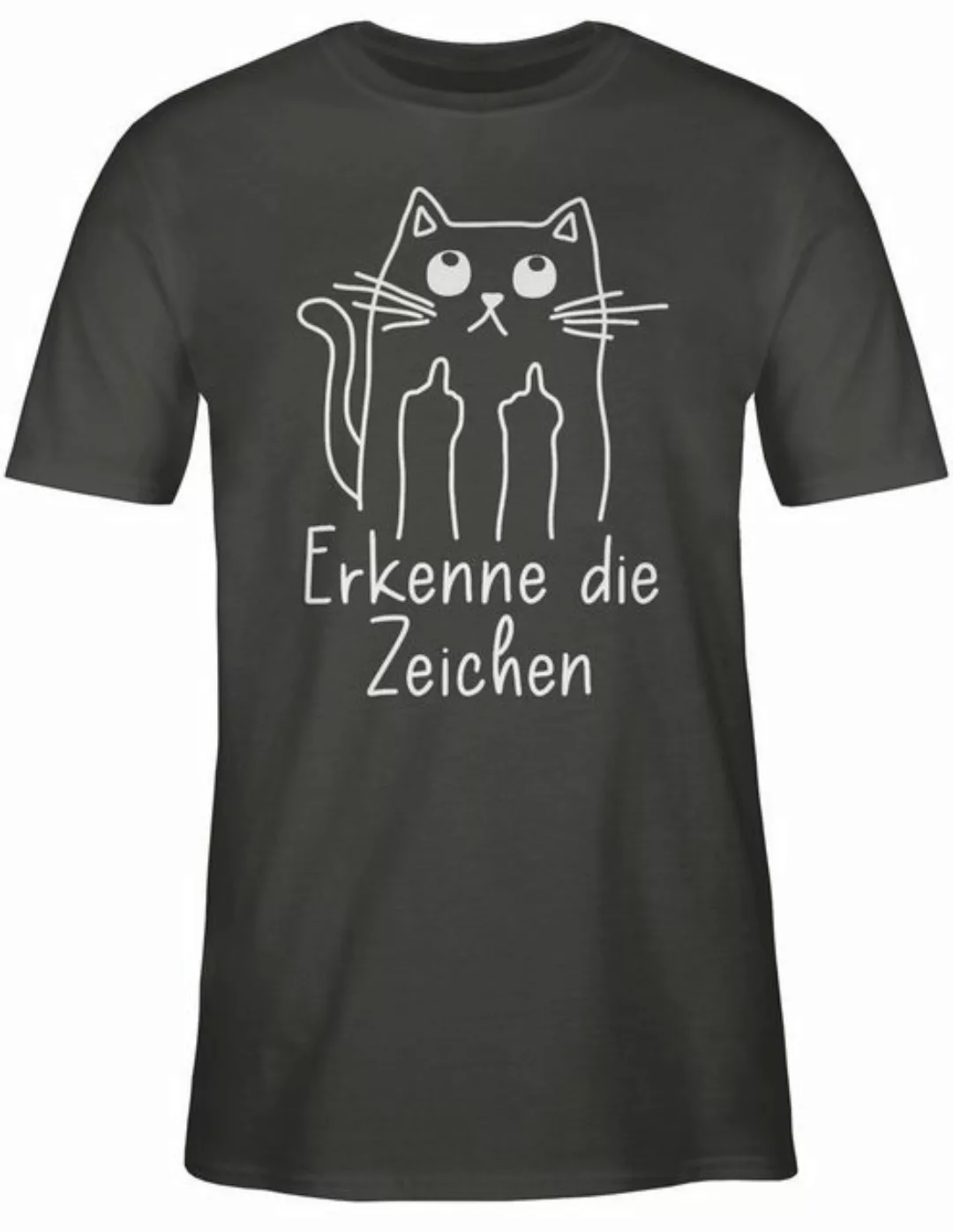 Shirtracer T-Shirt Katzensprüche Lustig Katze Katzenfan Geschenk Erkenne di günstig online kaufen