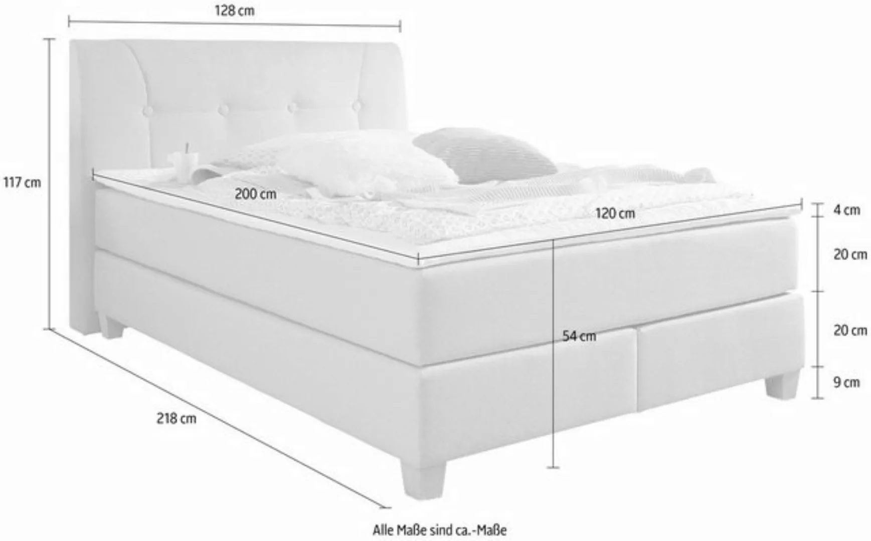 Home affaire Boxspringbett "Calloway" günstig online kaufen