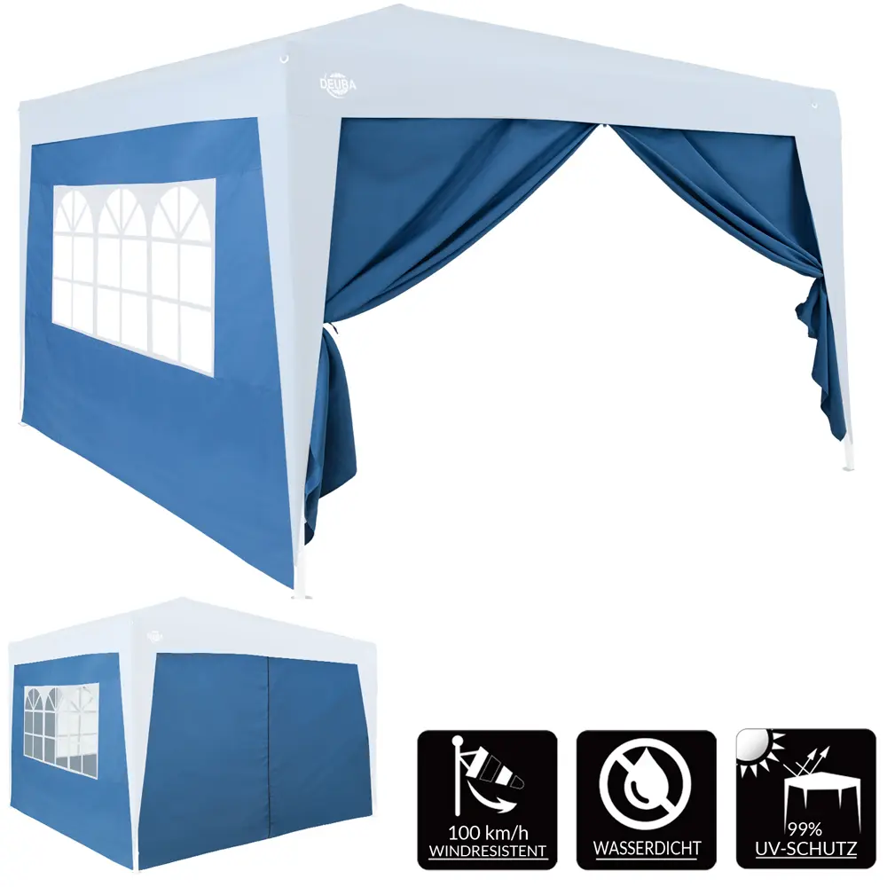 Seitenwände Faltpavillon 2er-Set Blau 3x2m günstig online kaufen