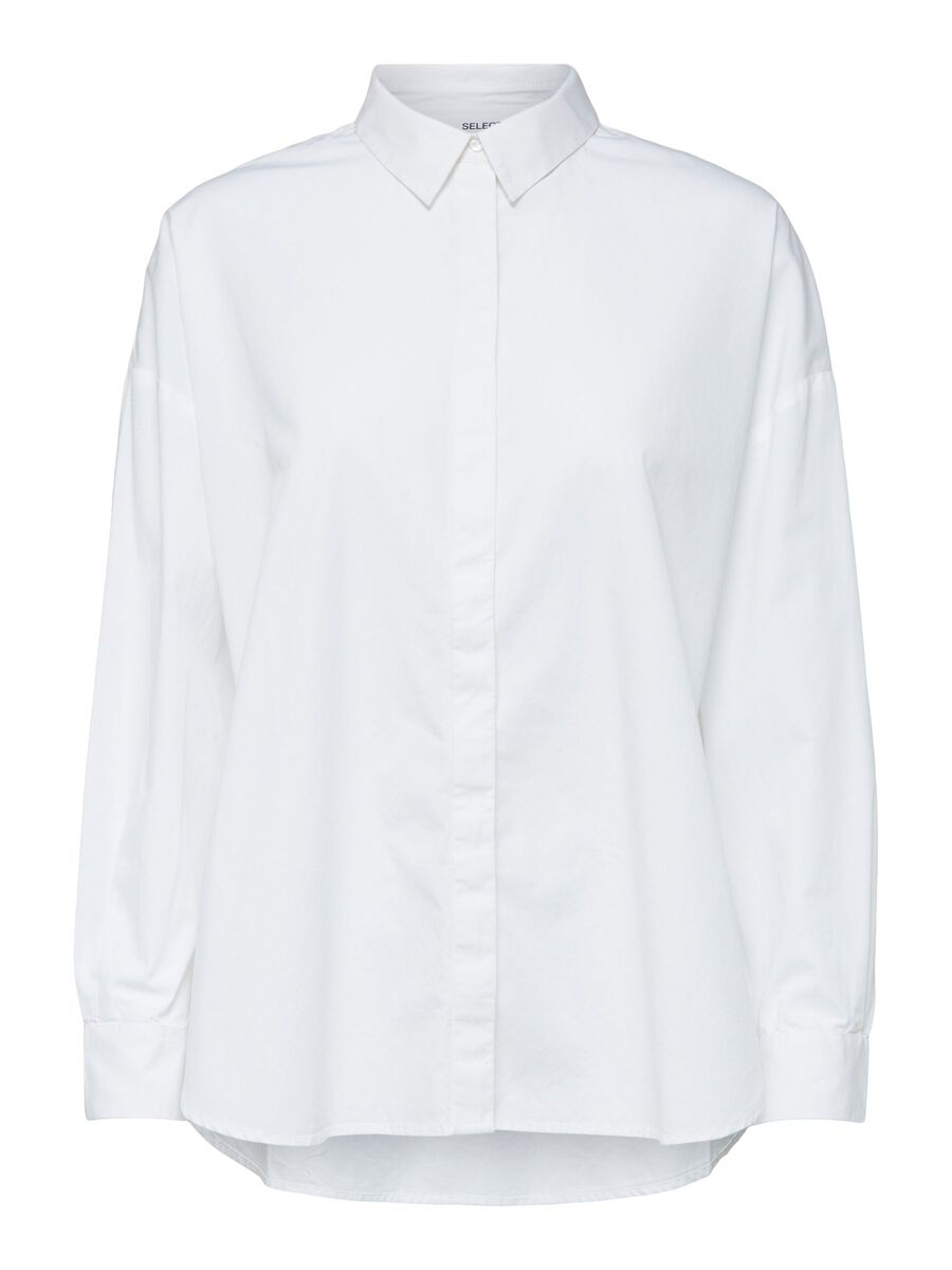 SELECTED Überschnittene Ärmel Bio-baumwolle Hemd Damen White günstig online kaufen