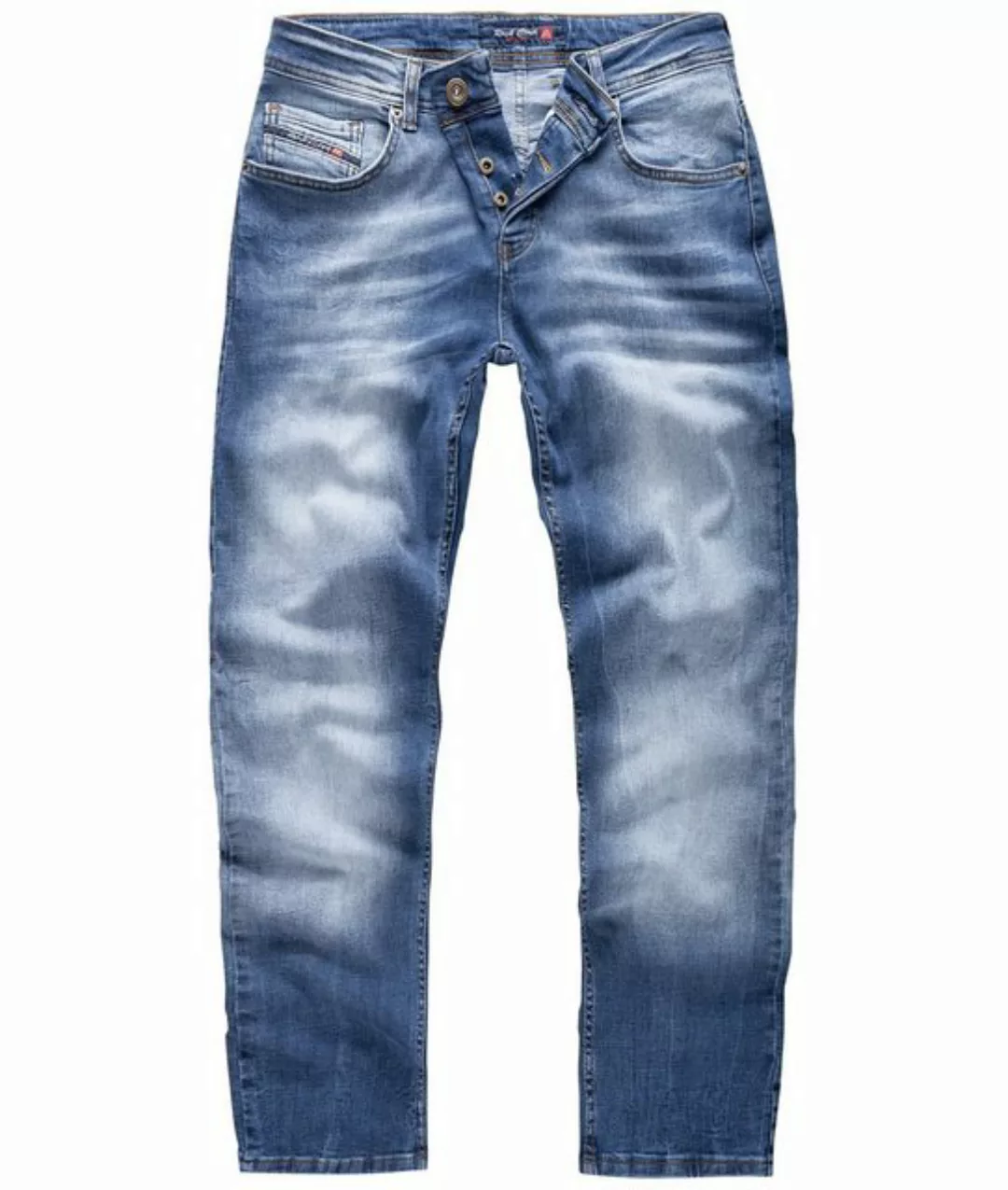 Rock Creek Straight-Jeans Herren Jeans Stonewashed Blau RC-2358 günstig online kaufen