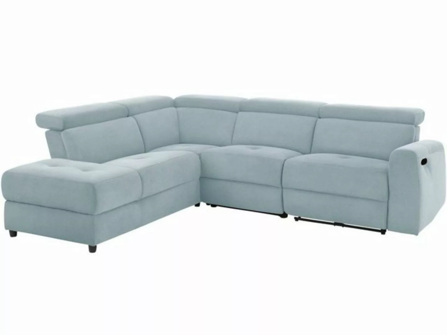 loft24 Ecksofa Carla, Sofa, Couch mit Recamiere, Relaxfunktion, Lederoptik günstig online kaufen