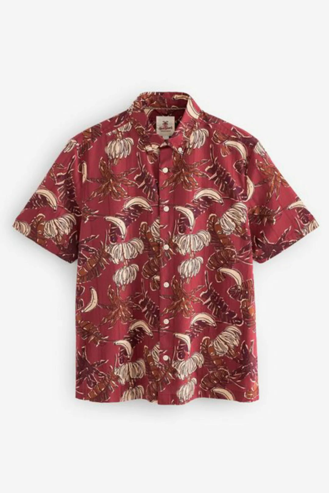 Next Kurzarmhemd Kurzärmeliges Hemd mit Blumenmuster (1-tlg) günstig online kaufen