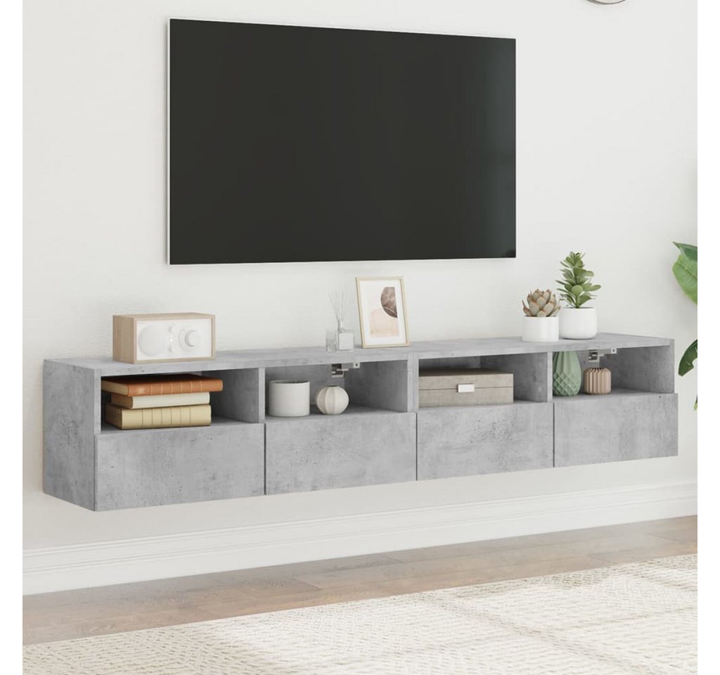 vidaXL TV-Schrank TV-Wandschränke 2 Stk Betongrau 80x30x30 cm Spanplatte günstig online kaufen