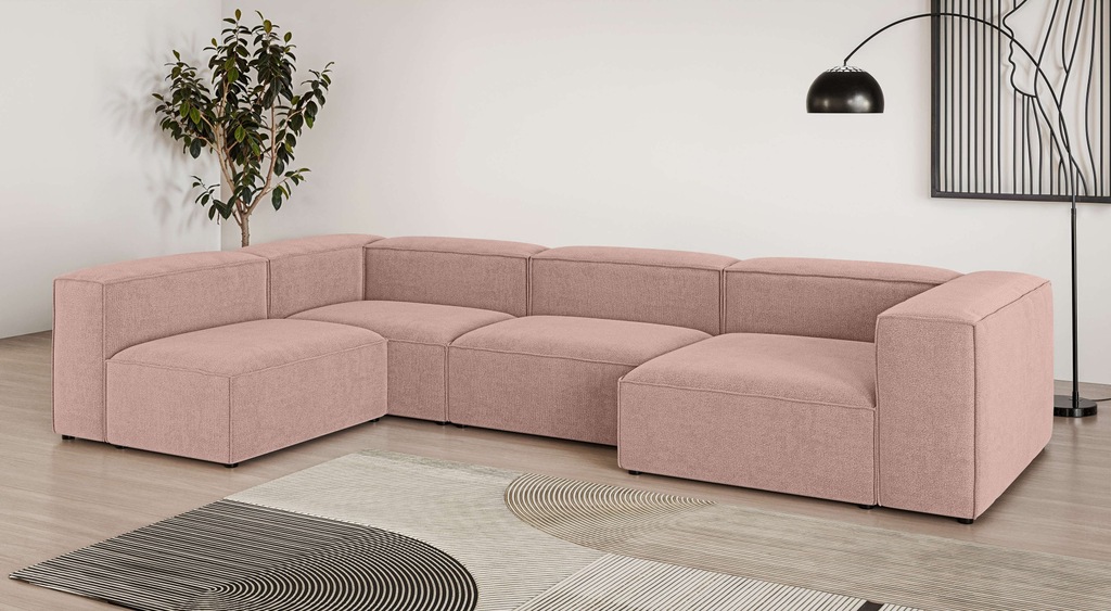 INOSIGN Wohnlandschaft "HAILY U-Form mit Ottomane links/rechts, Maße B/T/H: günstig online kaufen