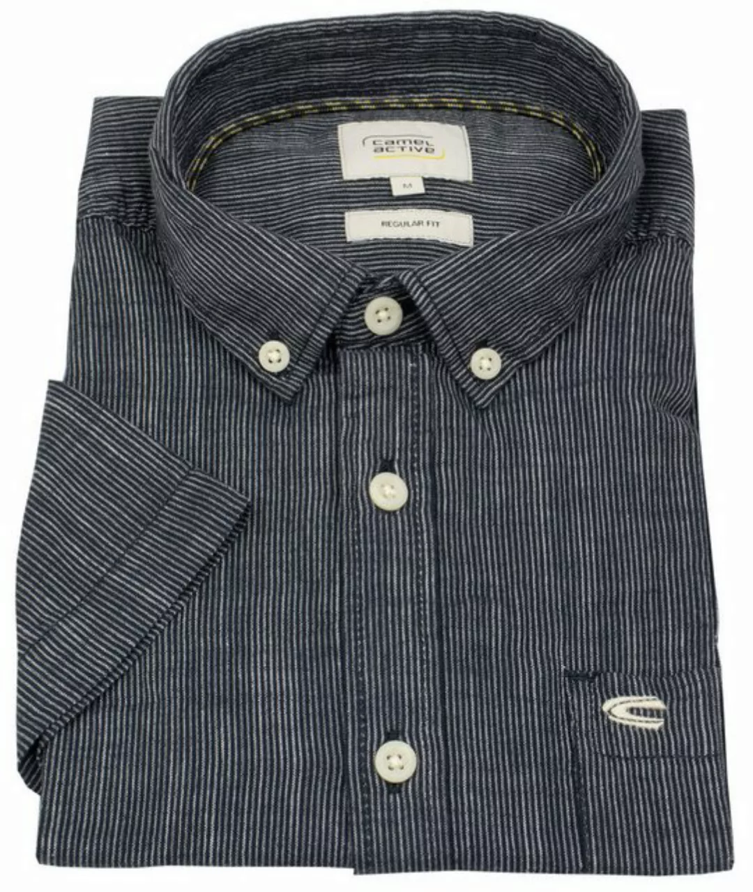 camel active Kurzarmhemd Button-Down-Kragen günstig online kaufen