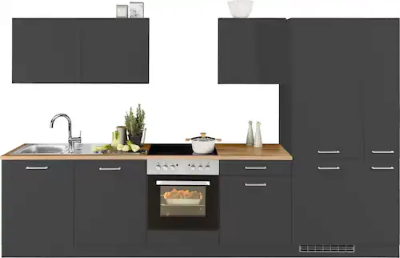 HELD MÖBEL Küchenzeile "Kehl", ohne E-Geräte, 330cm, für Kühl/Gefrierkombin günstig online kaufen