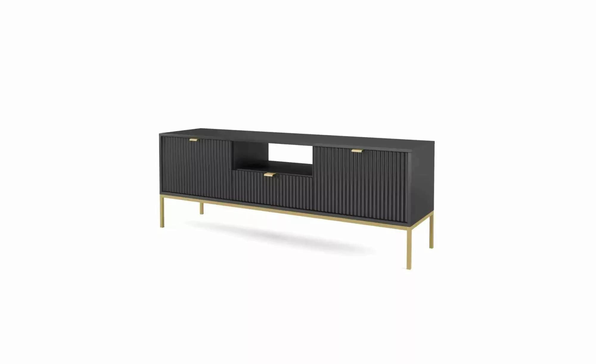 Lowboard  Nova ¦ schwarz ¦ Maße (cm): B: 154 H: 56 Kommoden & Sideboards > günstig online kaufen