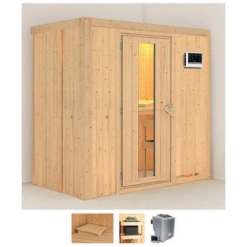 Karibu Sauna »Vada«, (Set), 9 KW-Bio-Ofen mit externer Steuerung günstig online kaufen