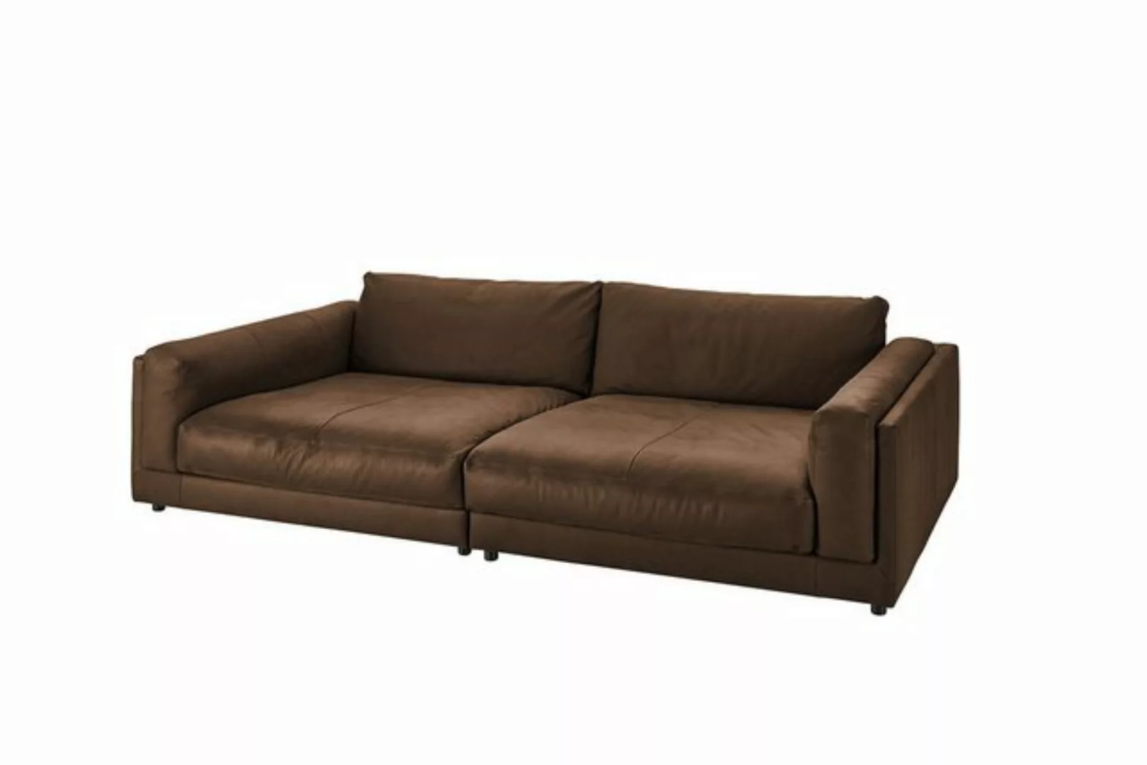 KAWOLA Big-Sofa RAINA, Couch Cord oder Leder verschiedene Farben 254x150 cm günstig online kaufen