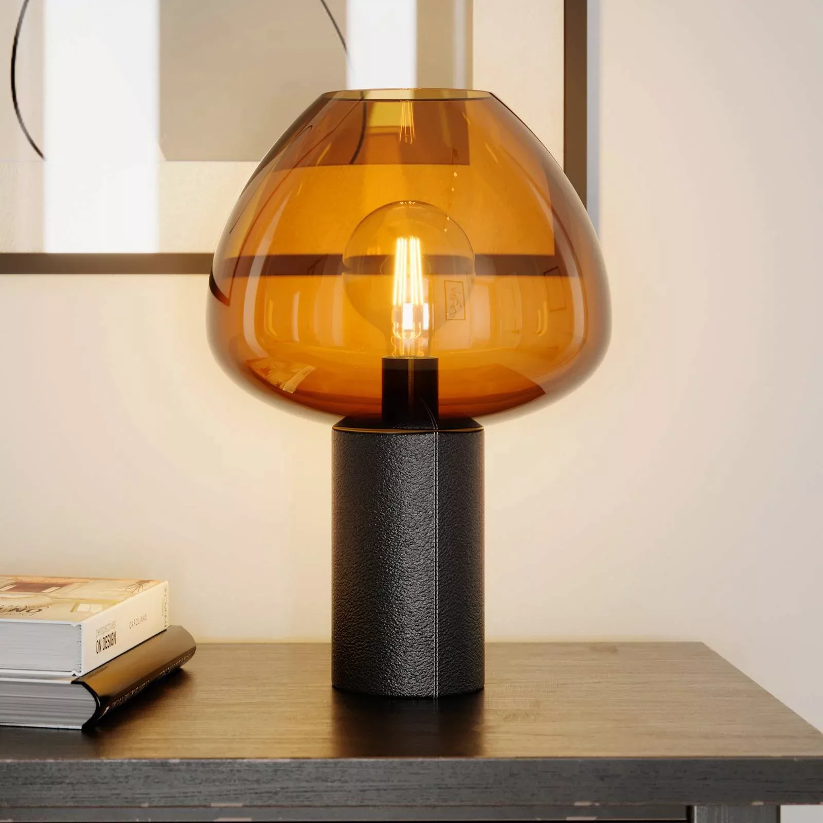 By Rydéns Cozy Tischlampe schwarz/cognac günstig online kaufen