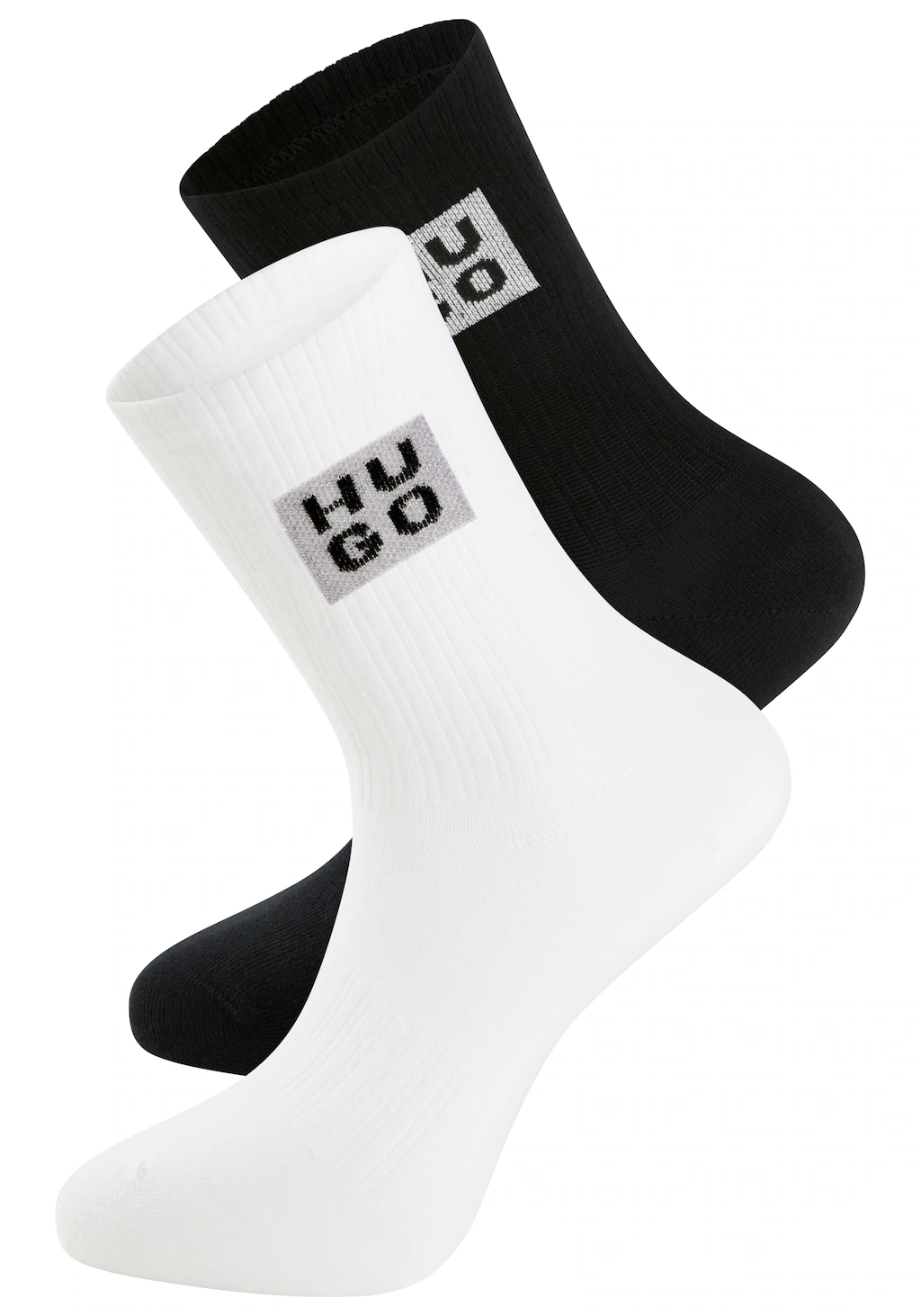 HUGO Underwear Socken "2P QS RIB GIFT CC", (Packung, 2 Paar), mit Logoschri günstig online kaufen