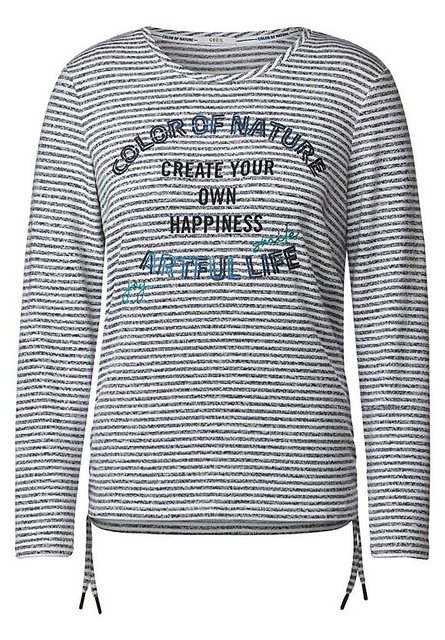 Cecil Langarmshirt B318981 Cosy FP on Stripes günstig online kaufen