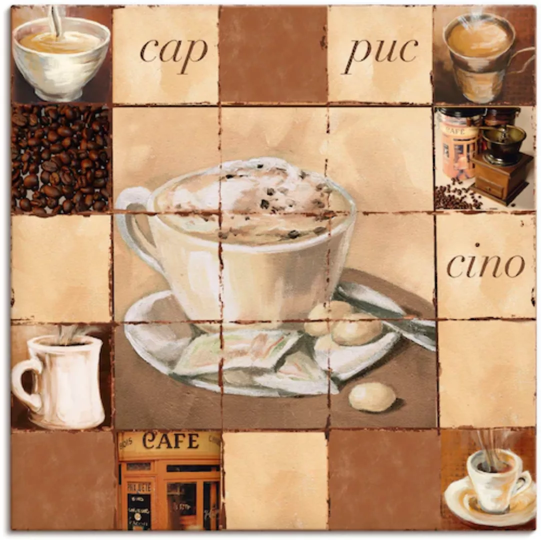 Artland Leinwandbild "Cappuccino", Getränke, (1 St.), auf Keilrahmen gespan günstig online kaufen