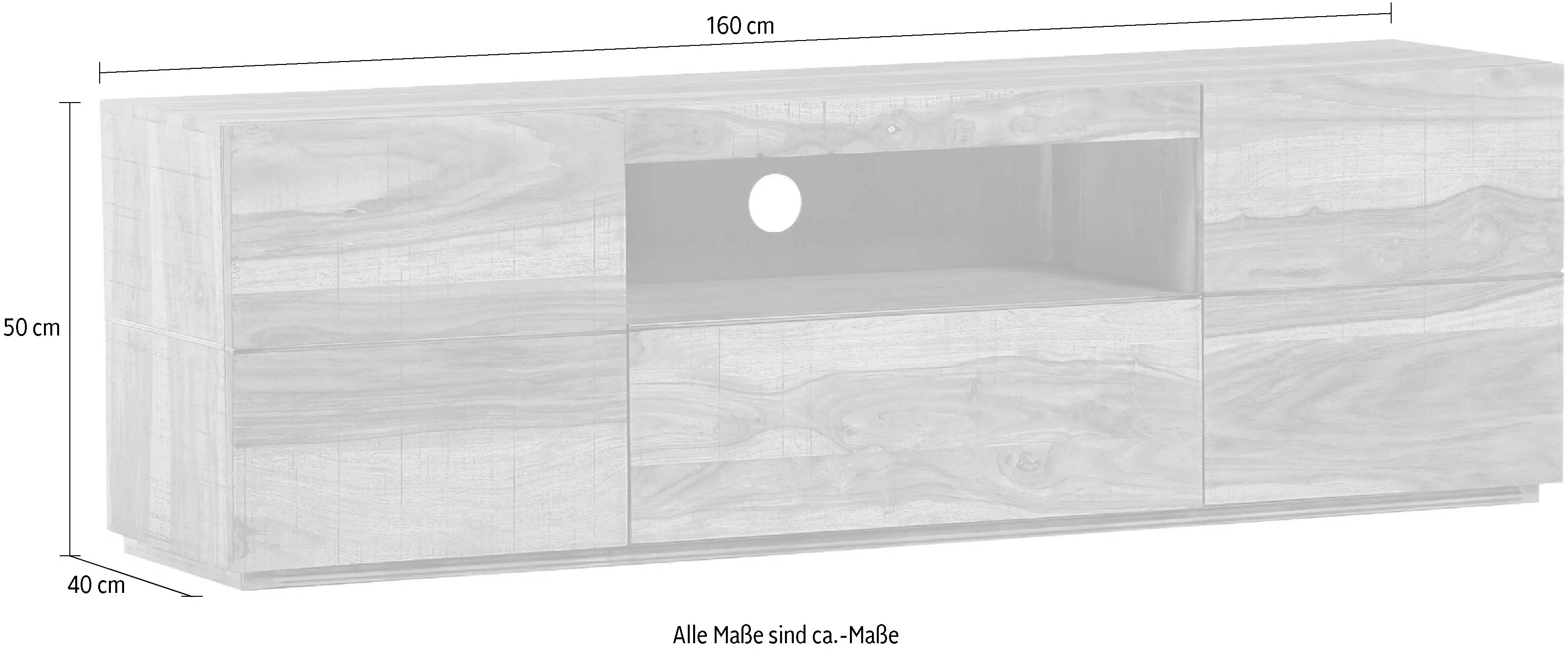 Gutmann Factory Lowboard "Tivoli", aus Massivholz günstig online kaufen